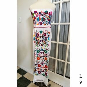 Mexican Embroidered White Maxi “Summer” Dress